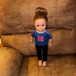 CitiToy 2013 GS126 GM15 Blue Eyes 18" Tall Outfit No Shoes Clean Girl Doll